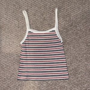 Pink, Black, and Cream Brandy Melville tank top.